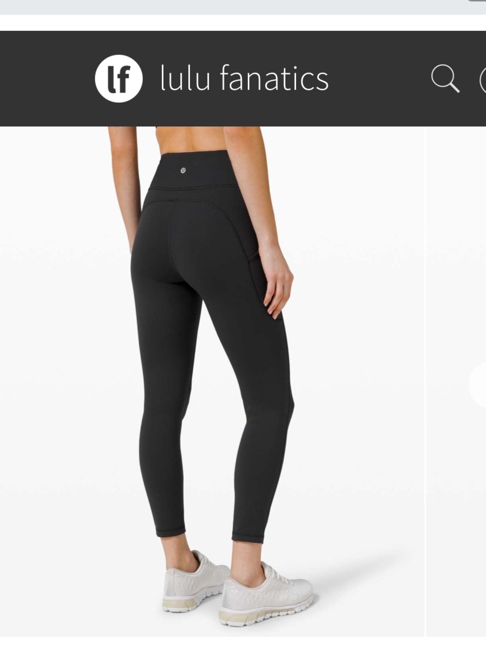 Lululemon Invigorate High-Rise Tight 25" Sz 2 Black 7/8 Length Everlux 2006